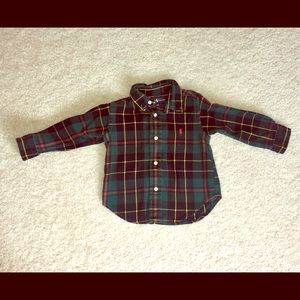 Boys long sleeve button down flannel